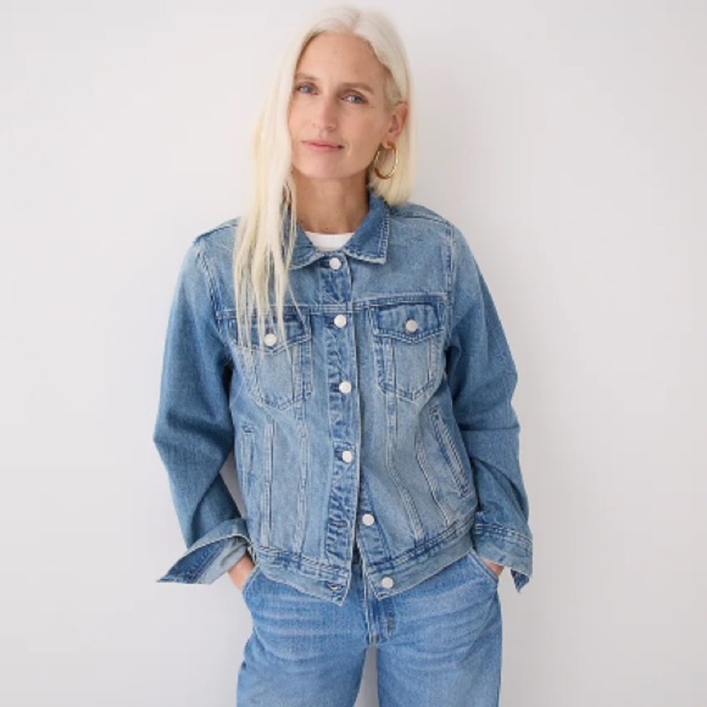 J crew Small classic button Denim Jacket
